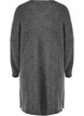 Long sleeved rib knit dress, Dark Grey Black Mel., Packshot image number 1