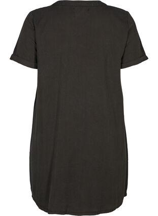Short-sleeved lyocell dress, Black, Packshot image number 1