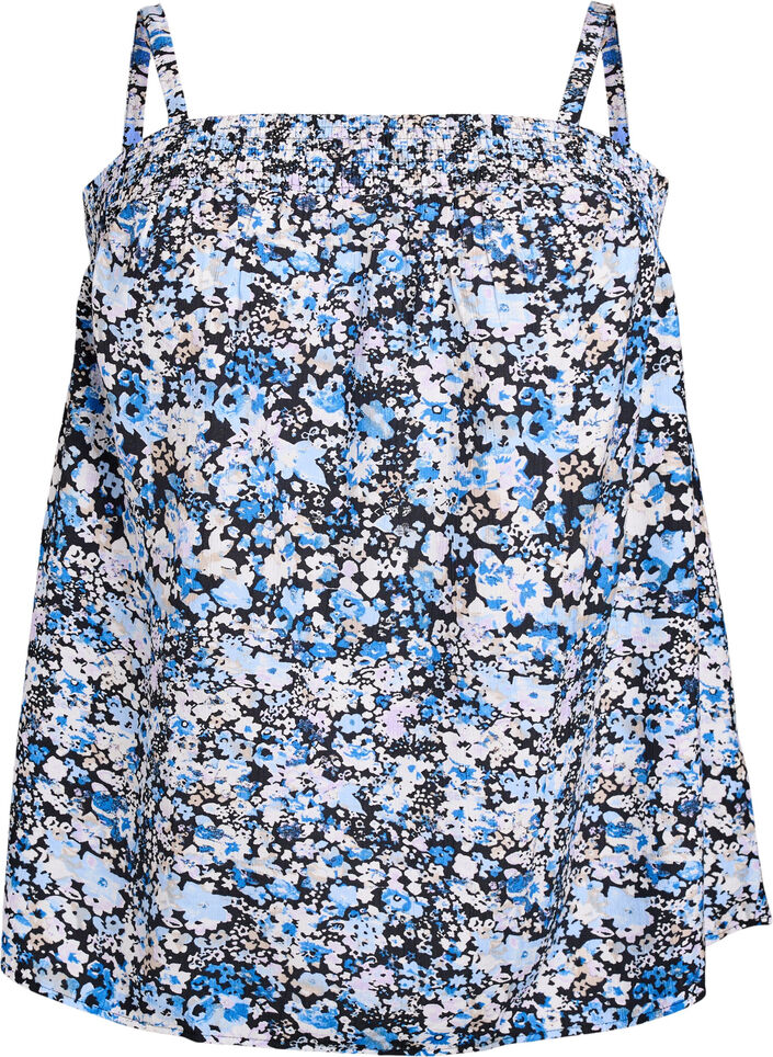 Viscose top with narrow straps, Black, Packshot image number 0