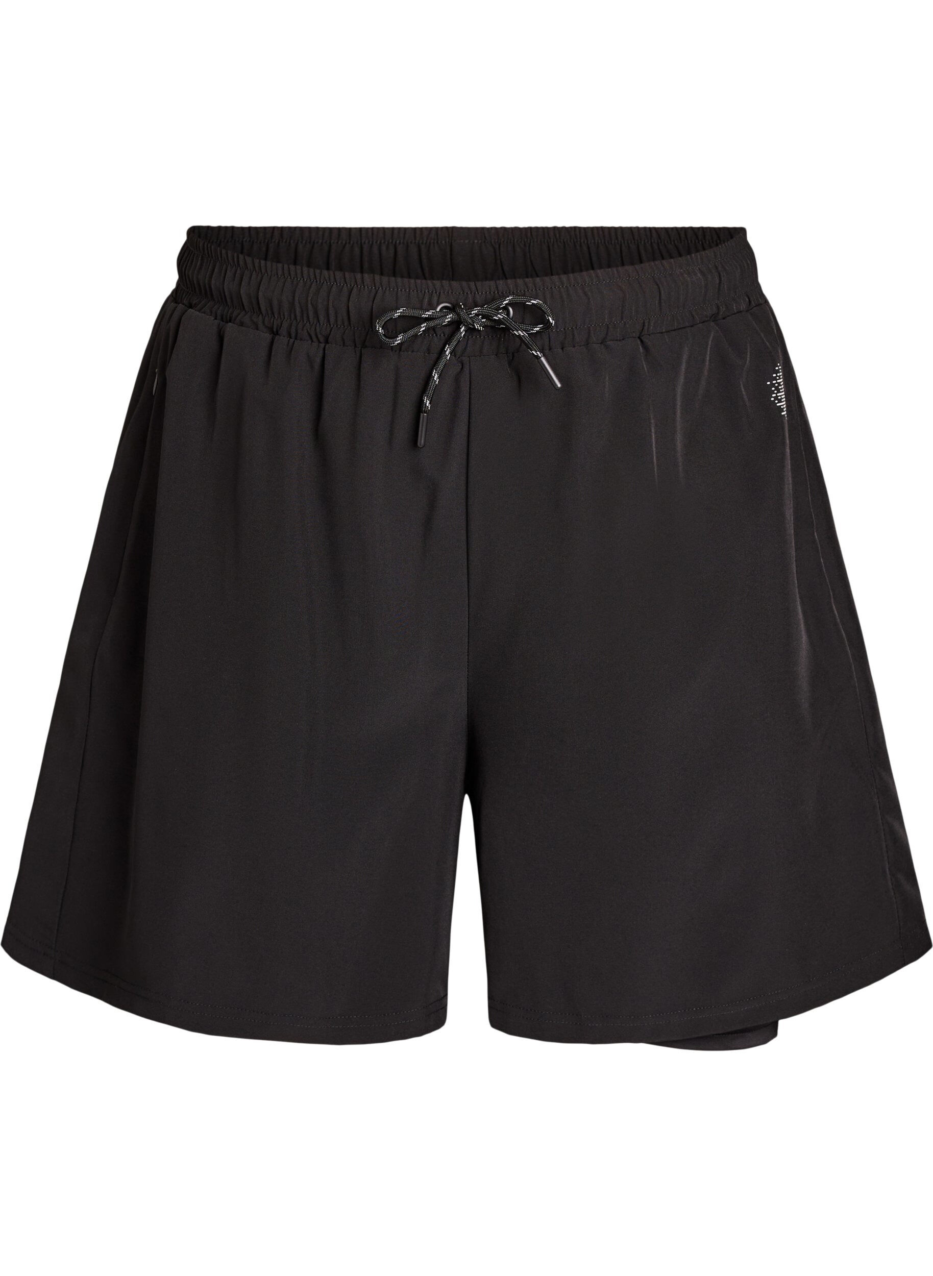 Zizzifashion Training shorts with inner shorts and a phone pocket, Black, Packshot image number 0