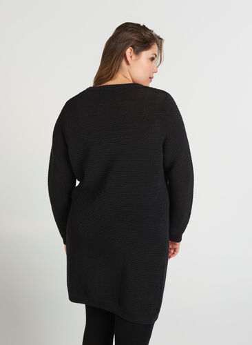 Knit dress, Black, Model image number 0