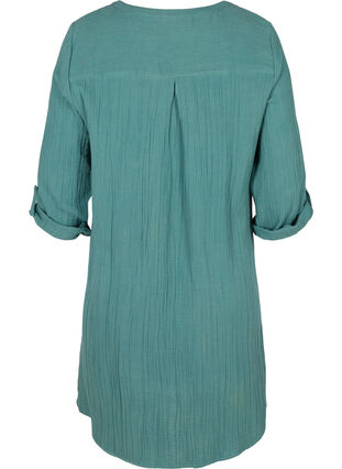 Cotton dress with 3/4 sleeves, Sea Pine, Packshot image number 1