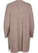 FLASH - Ribbed cardigan with slits, Brown Lentil Melange, Packshot image number 1