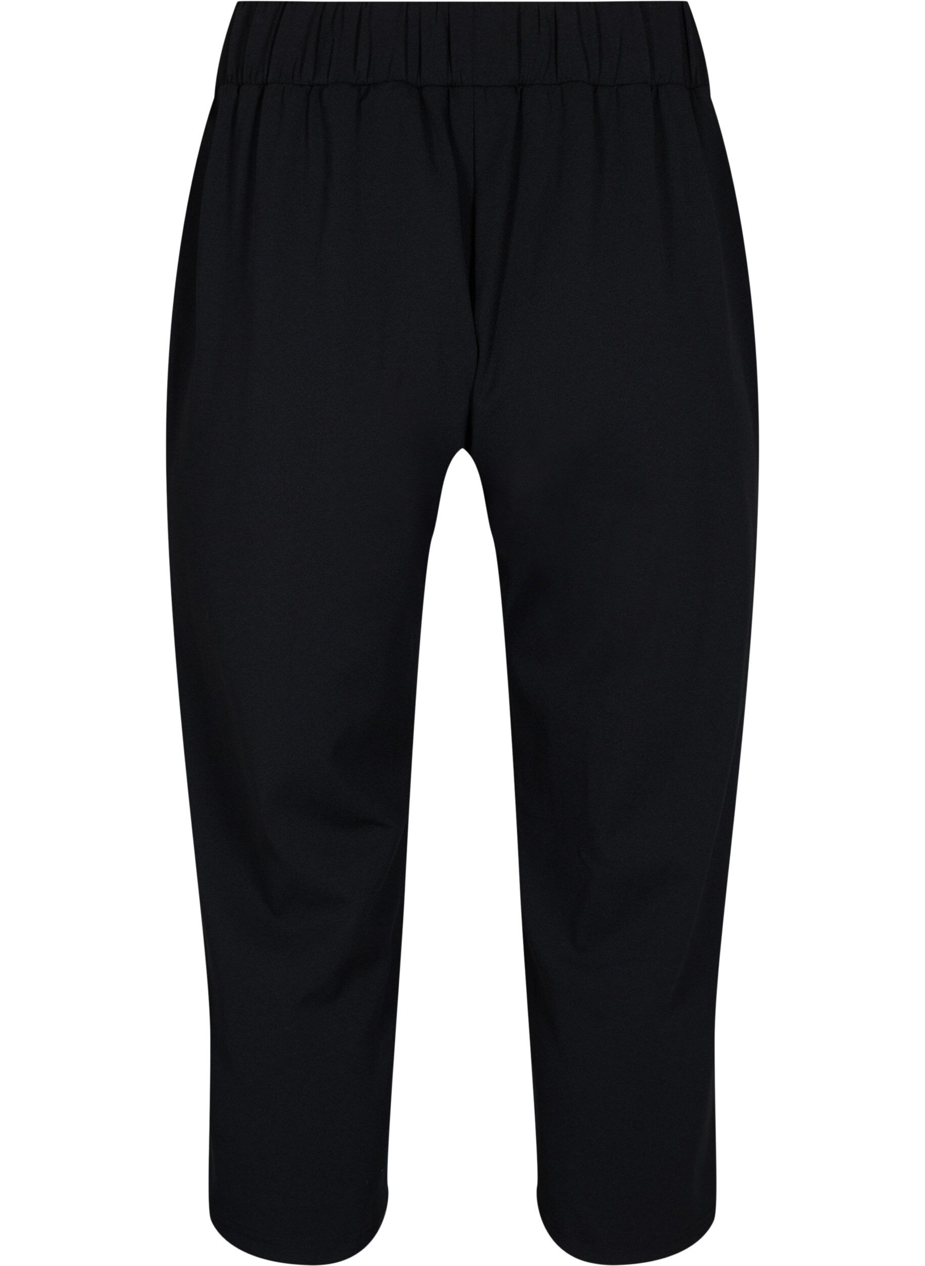 Zizzifashion Ankle length trousers with loose fit, Black, Packshot image number 1