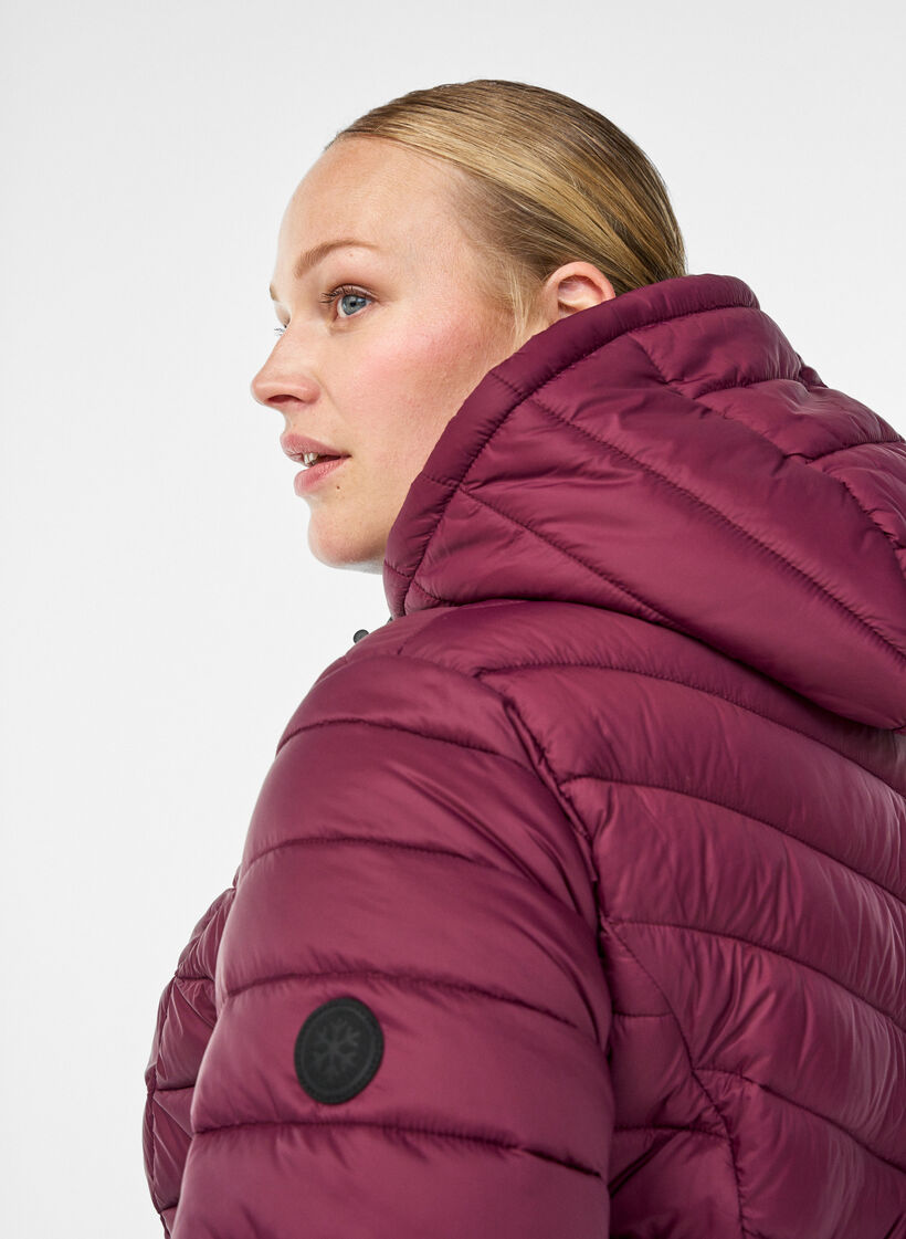 Lightweight jacket with hood, Dark Bordeaux, Model image number 3