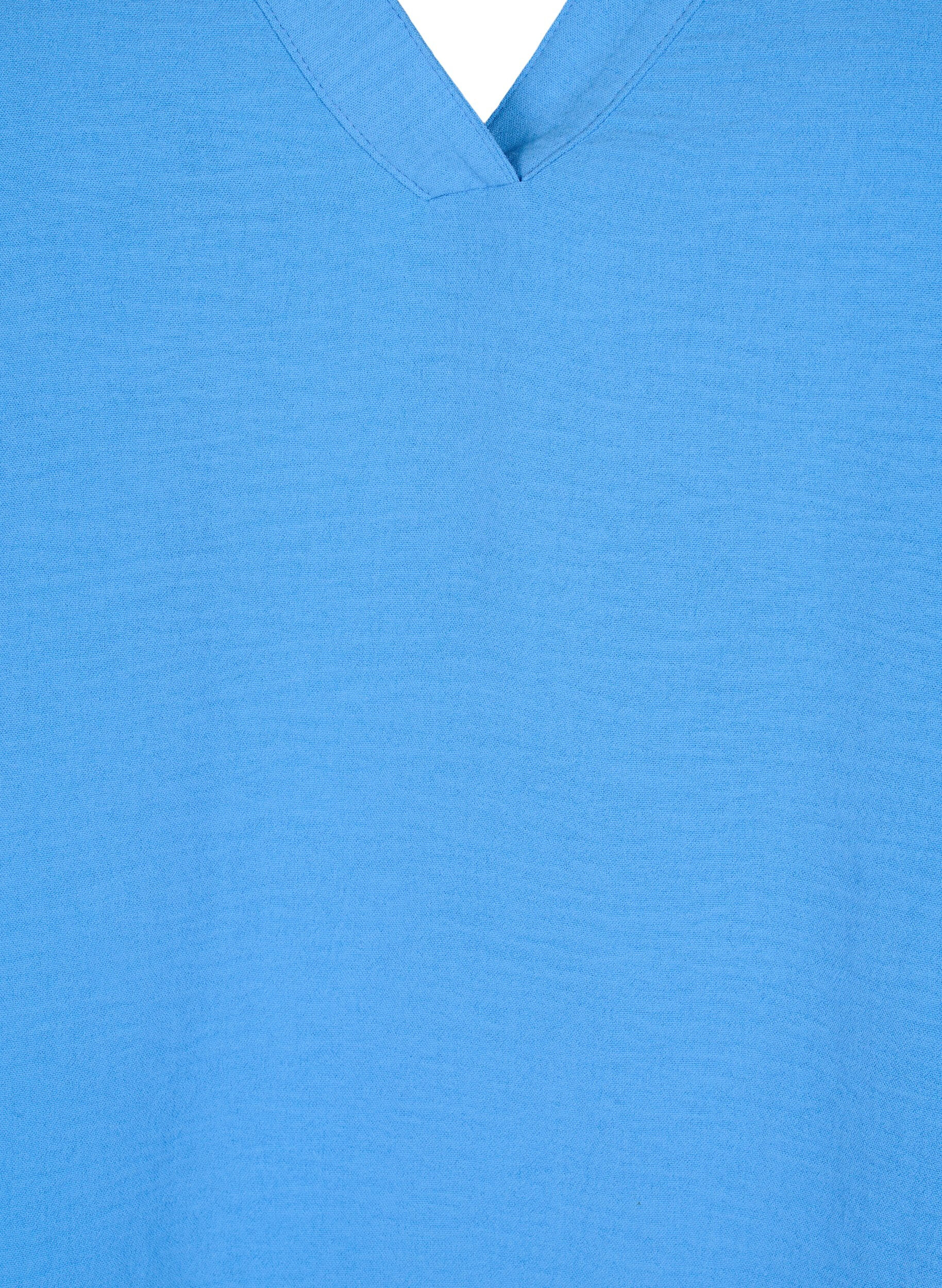 Zizzifashion Sleeveless top with wrinkle details, Blue, Packshot image number 2
