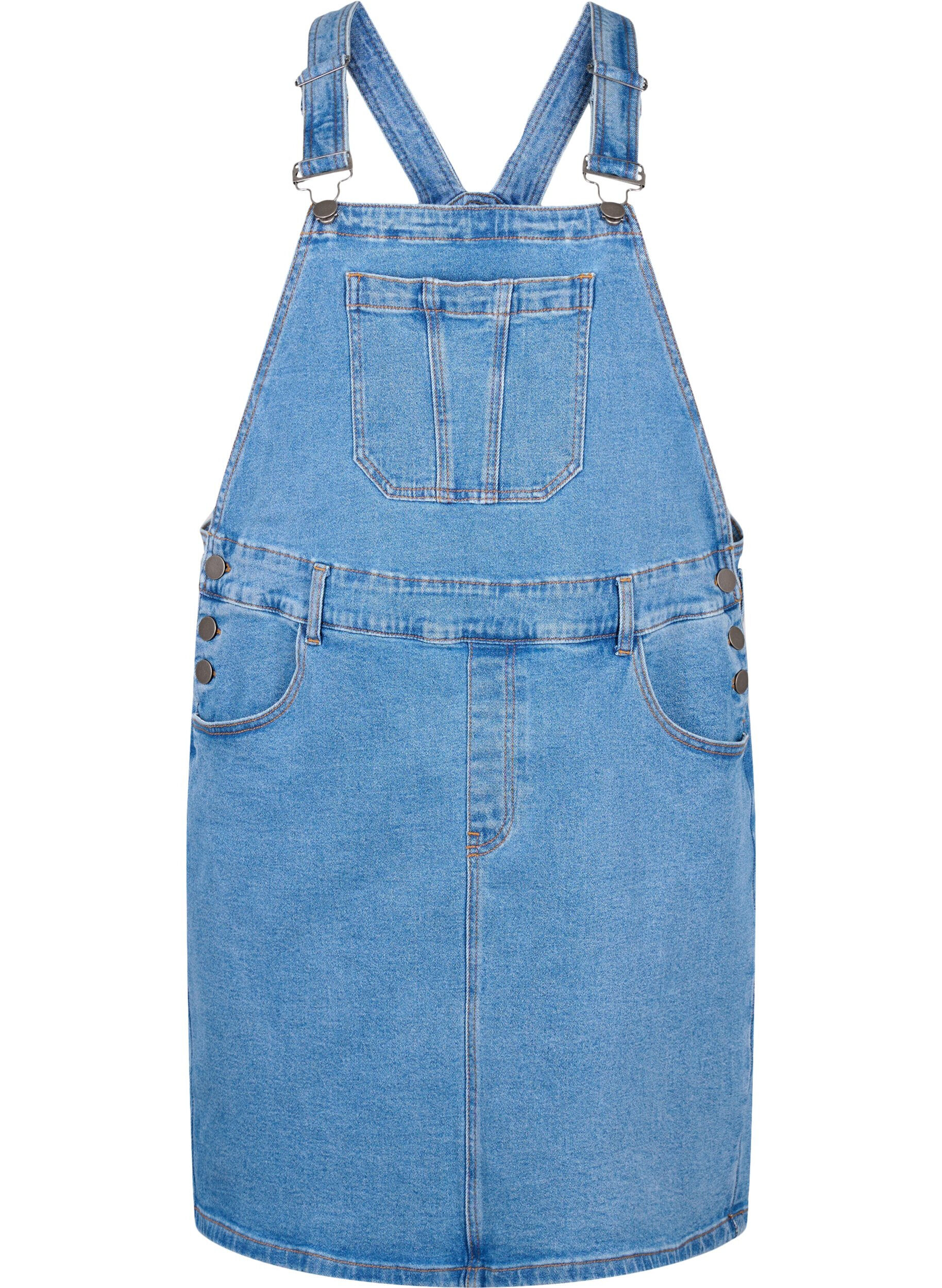 Zizzifashion Overalls dress in denim, Blue, Packshot image number 0
