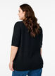 Knitted blouse with short sleeves, Black, Model image number 2