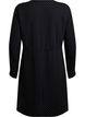Knee-length dress with tie belt, Black, Packshot image number 1