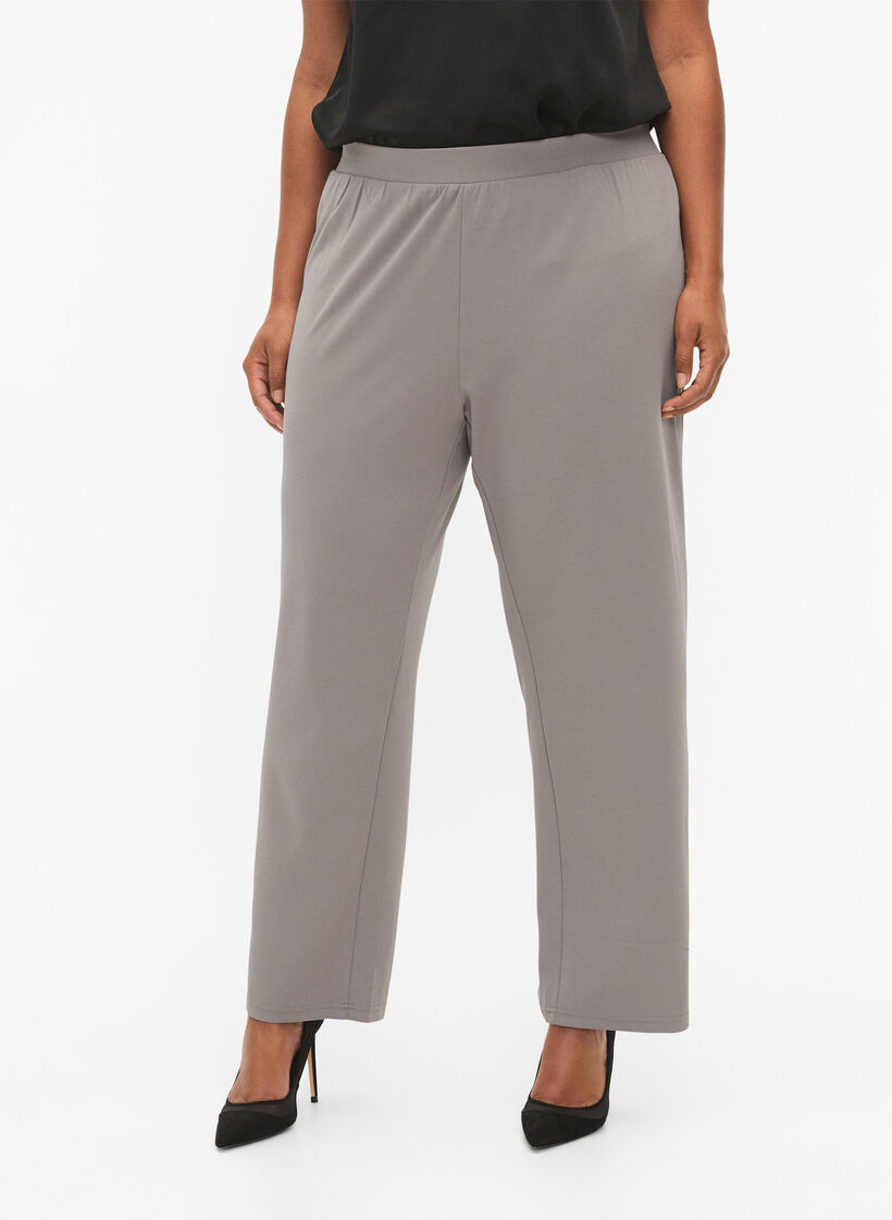Straight fit trousers, Beige, Model image number 2