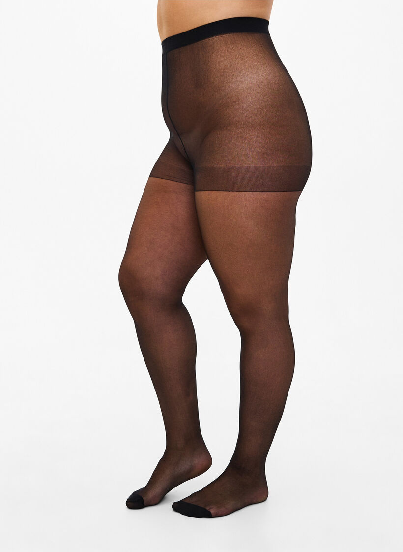 2-pack tights in 20 denier, Black, Model image number 0