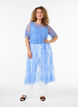 Sheer lace midi dress with short sleeves, Purple, Model image number 0