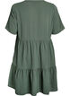 Short sleeve dress with a-line and cutlines, Green, Packshot image number 1