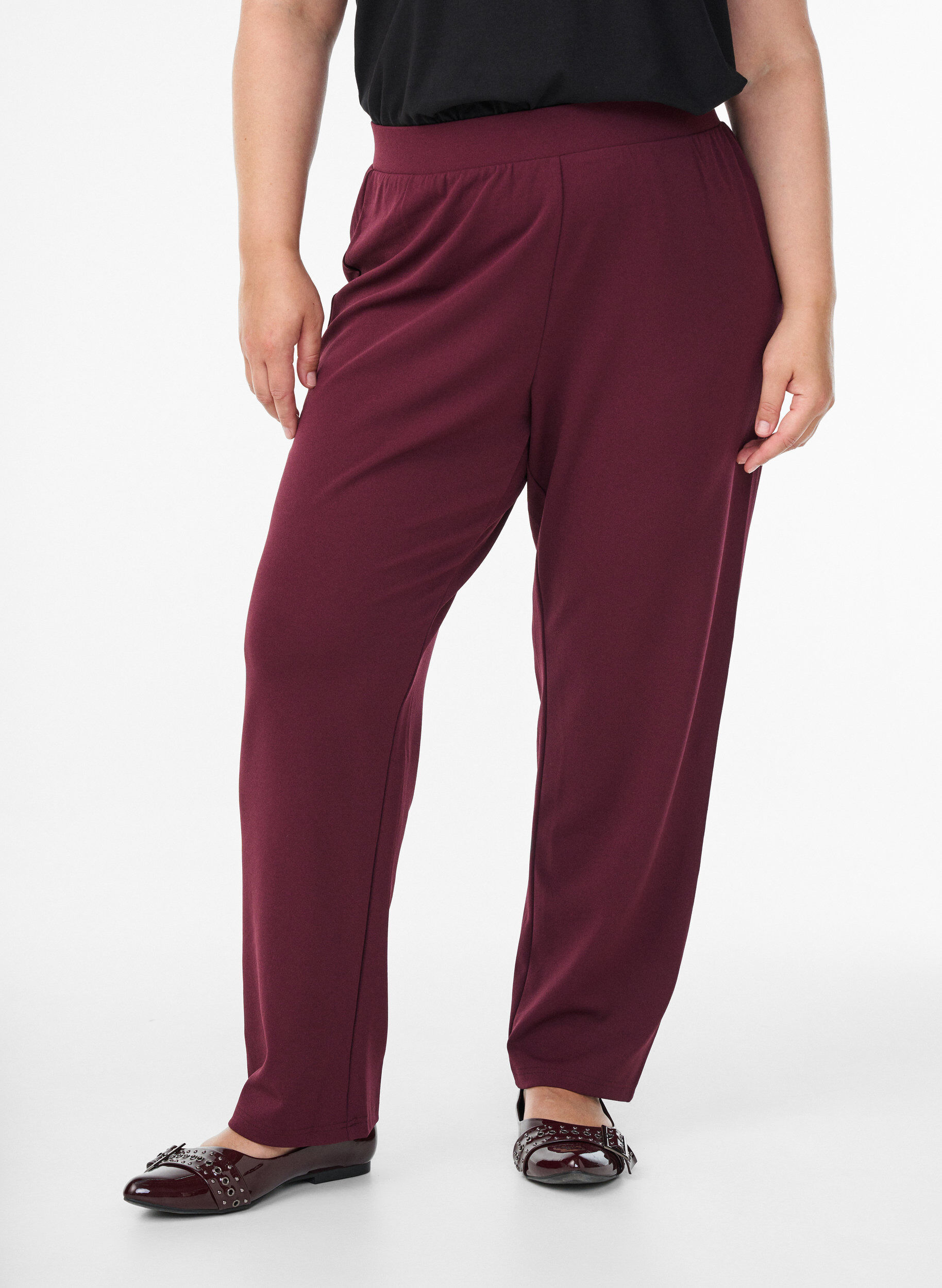 ZizzifashionStraight fit trousers, Red, Model image number 2