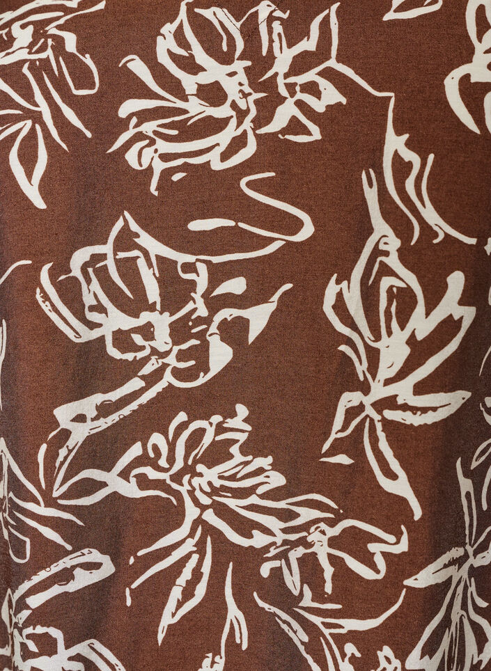 Short A-line dress with V-neck, Brown, Packshot image number 2