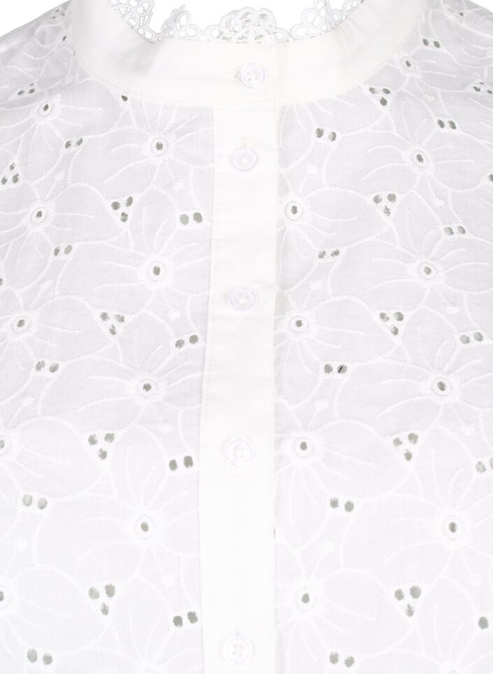 Collar in broderie anglaise, Bright White, Packshot image number 2