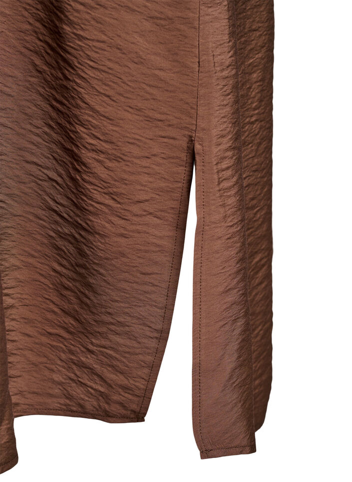 V-neck dress in viscose, Brown, Packshot image number 3