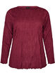 Jersey blouse with a wavy texture, Red, Packshot image number 0