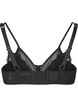 Full coverage bra with lace and mesh, Black, Packshot image number 1