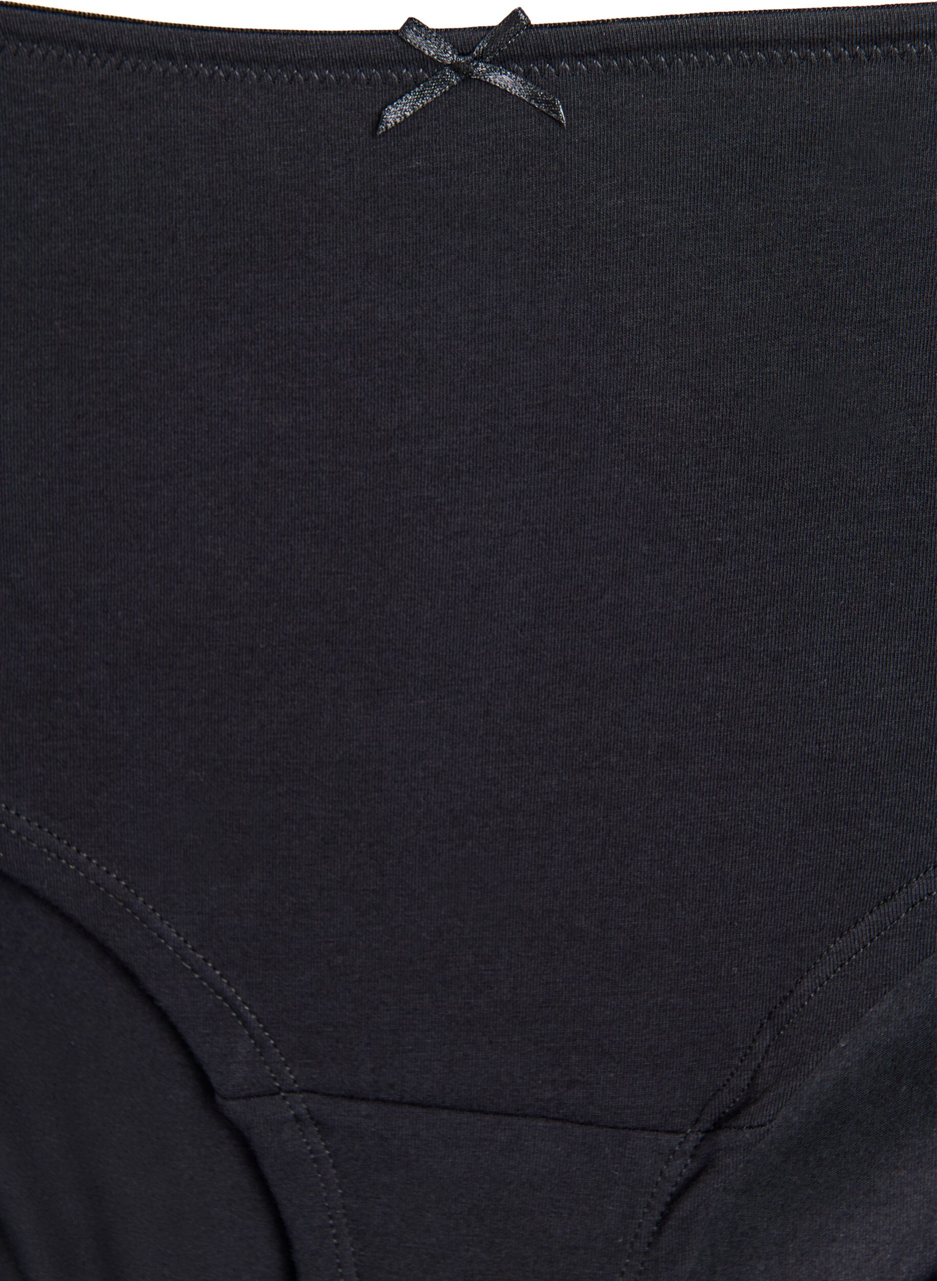 Zizzifashion 3-pack hipster knickers with lace trim, Black, Packshot image number 3