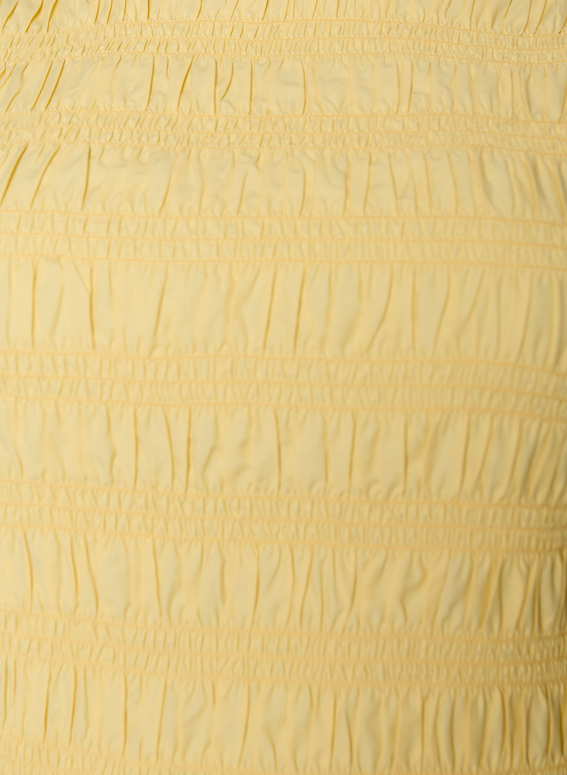 Zizzifashion Smock blouse with a ruffle hem and boat neck, Yellow, Packshot image number 2