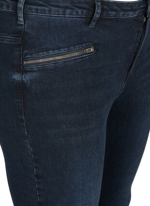 Slim fit cropped Emily jeans, Blue black denim, Packshot image number 2