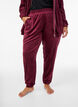 Loose velvet trousers, Dark Bordeaux, Model image number 2