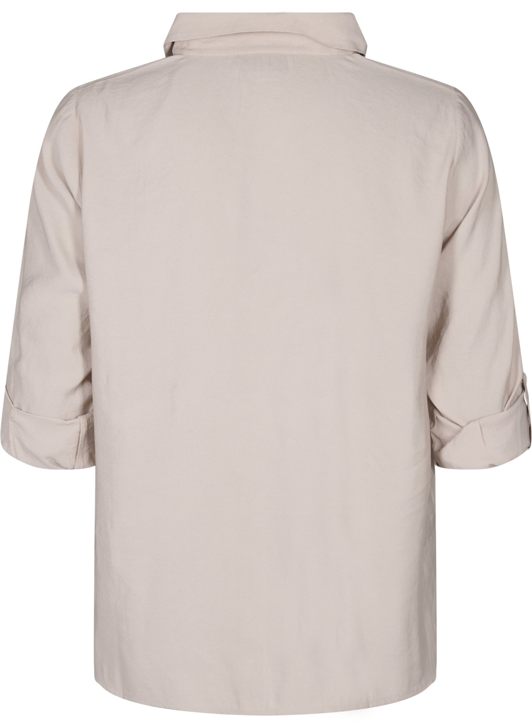 Zizzifashion Shirt with studs and 3/4 sleeves, Beige, Packshot image number 1