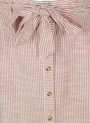 Striped skirt with pockets in cotton, Dry Rose Stripe, Packshot image number 2