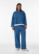 Denim jacket with a distressed pattern, Blue, Model image number 1