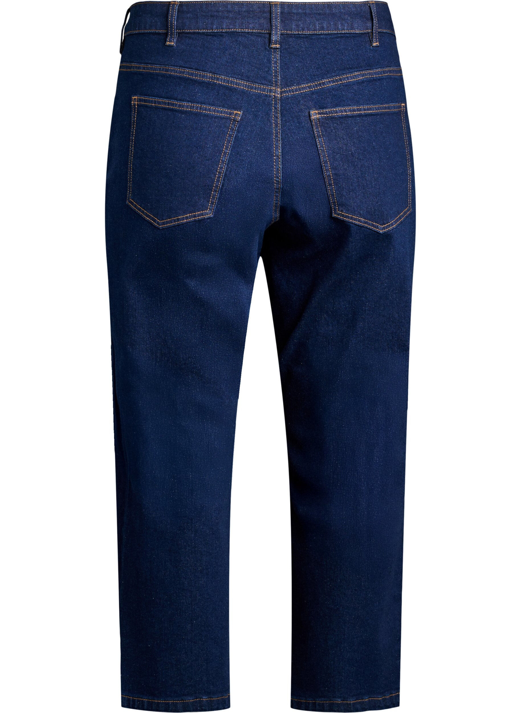 Zizzifashion Cropped Vera jeans with a straight fit, Blue, Packshot image number 1