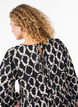 Long-sleeved dress with print and bows, Black, Model image number 3