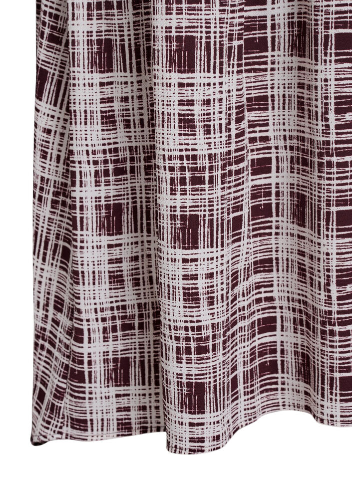 A-line midi dress with short sleeves, Dark Bordeaux, Packshot image number 3