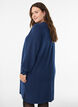 Short knitted dress with wavy hem and slits, Blue, Model image number 2