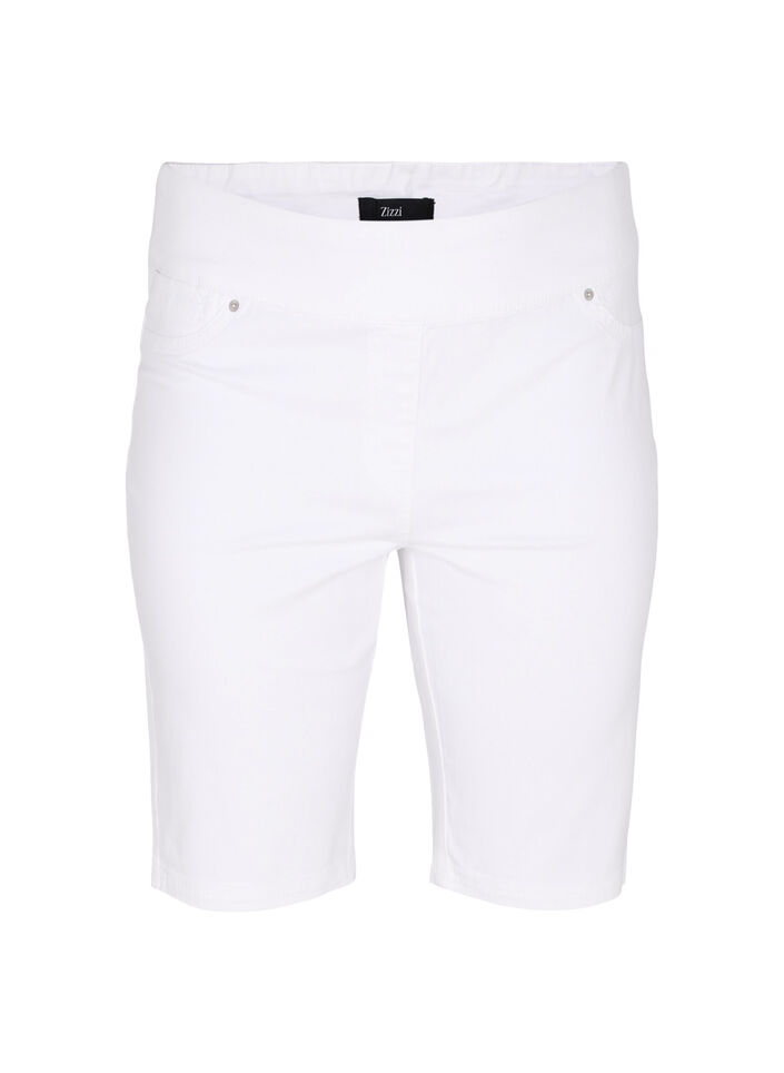 Close-fitting shorts with back pockets, White, Packshot image number 0