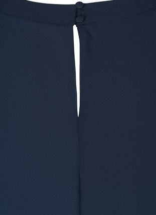 Chiffon blouse with 3/4 sleeves, Navy Blazer, Packshot image number 2