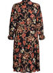 Midi dress with floral print and detachable tie belt, Black, Packshot image number 1