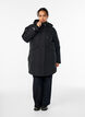Water-repellent parka with a hood and functional details, Black, Model image number 1