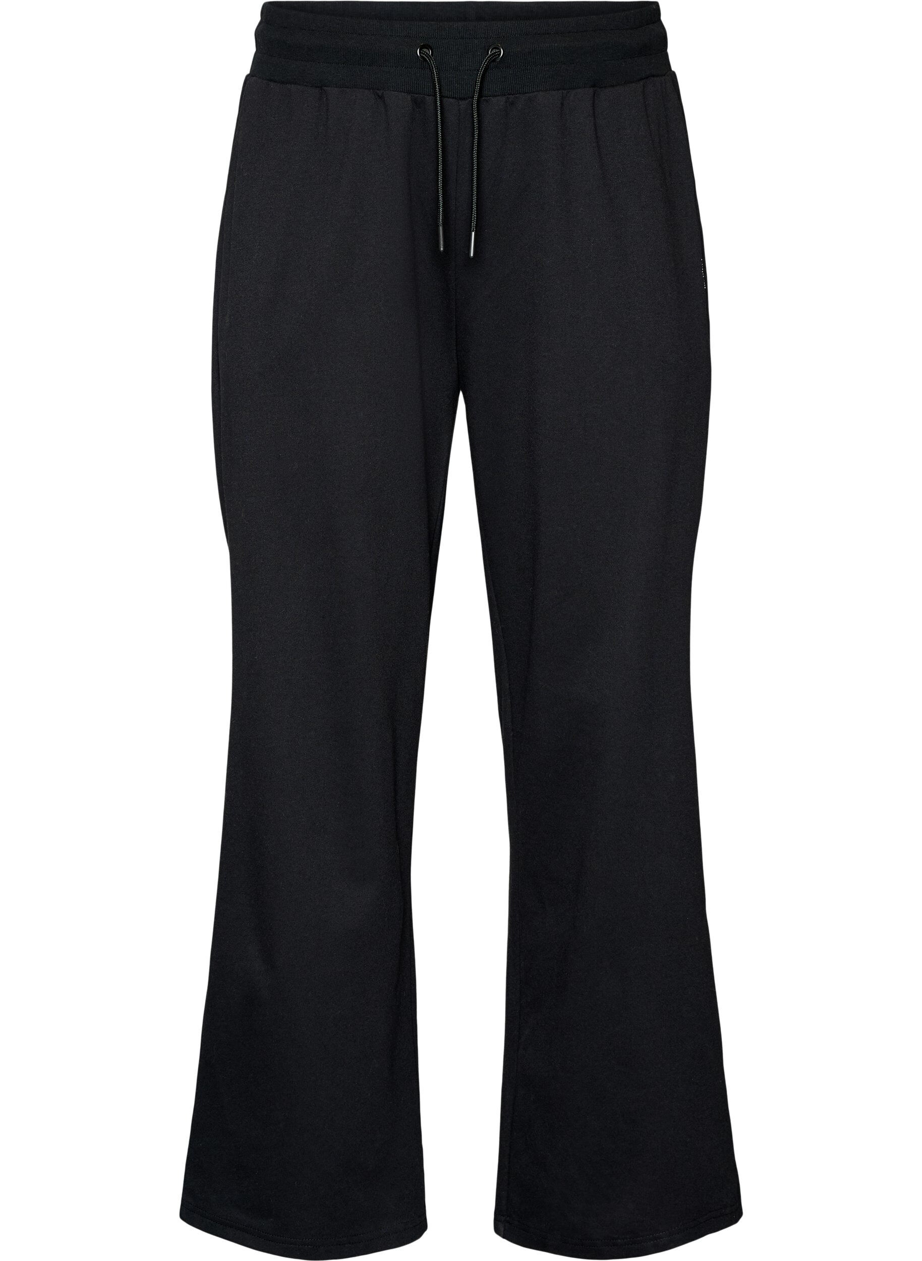 ZizzifashionWide-leg training trousers with a high waist, Black, Packshot image number 0