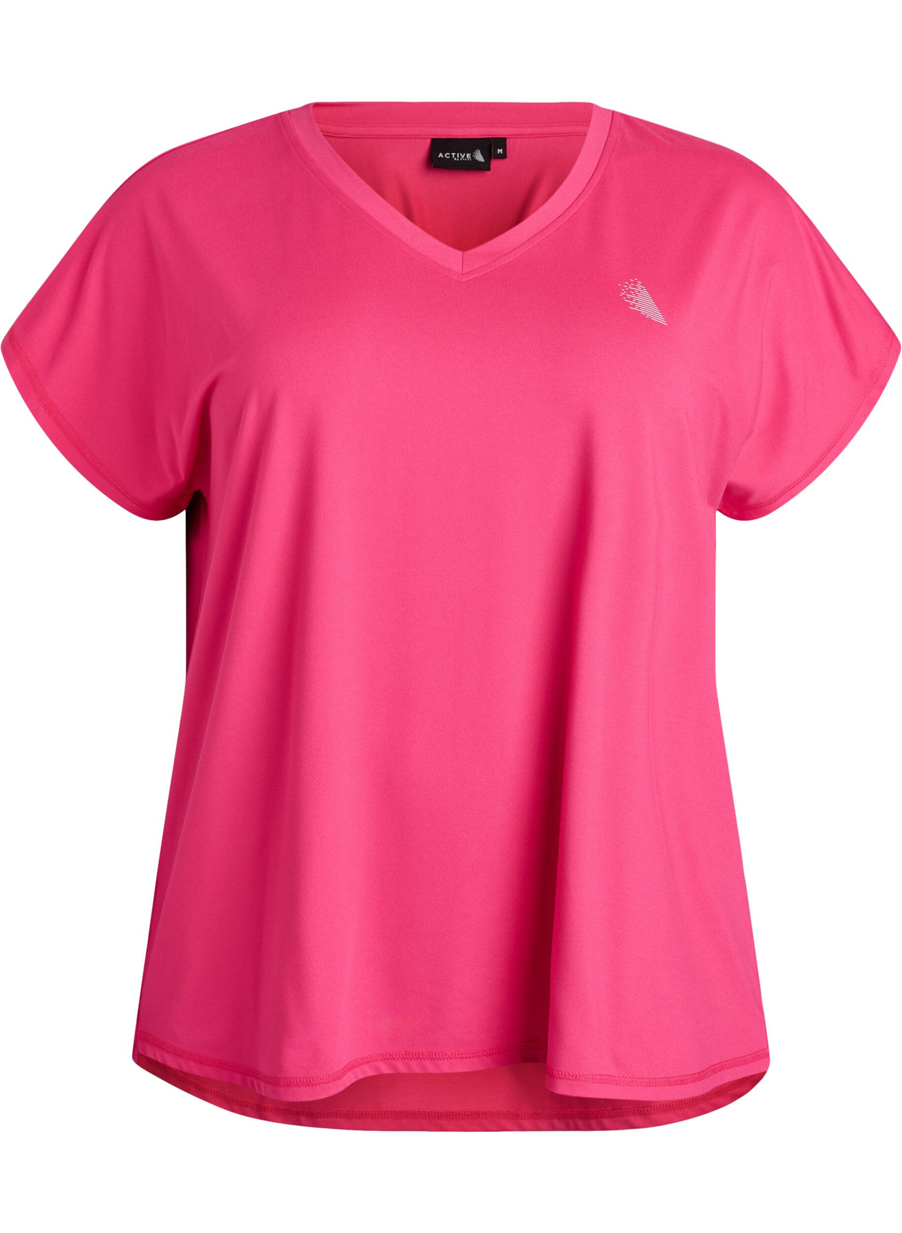 Short sleeve sport t-shirt with v-neck