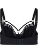 Full cover underwired bra with string details, Black, Packshot image number 1