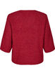 Ribbed jumper with 3/4 sleeves, Red, Packshot image number 1