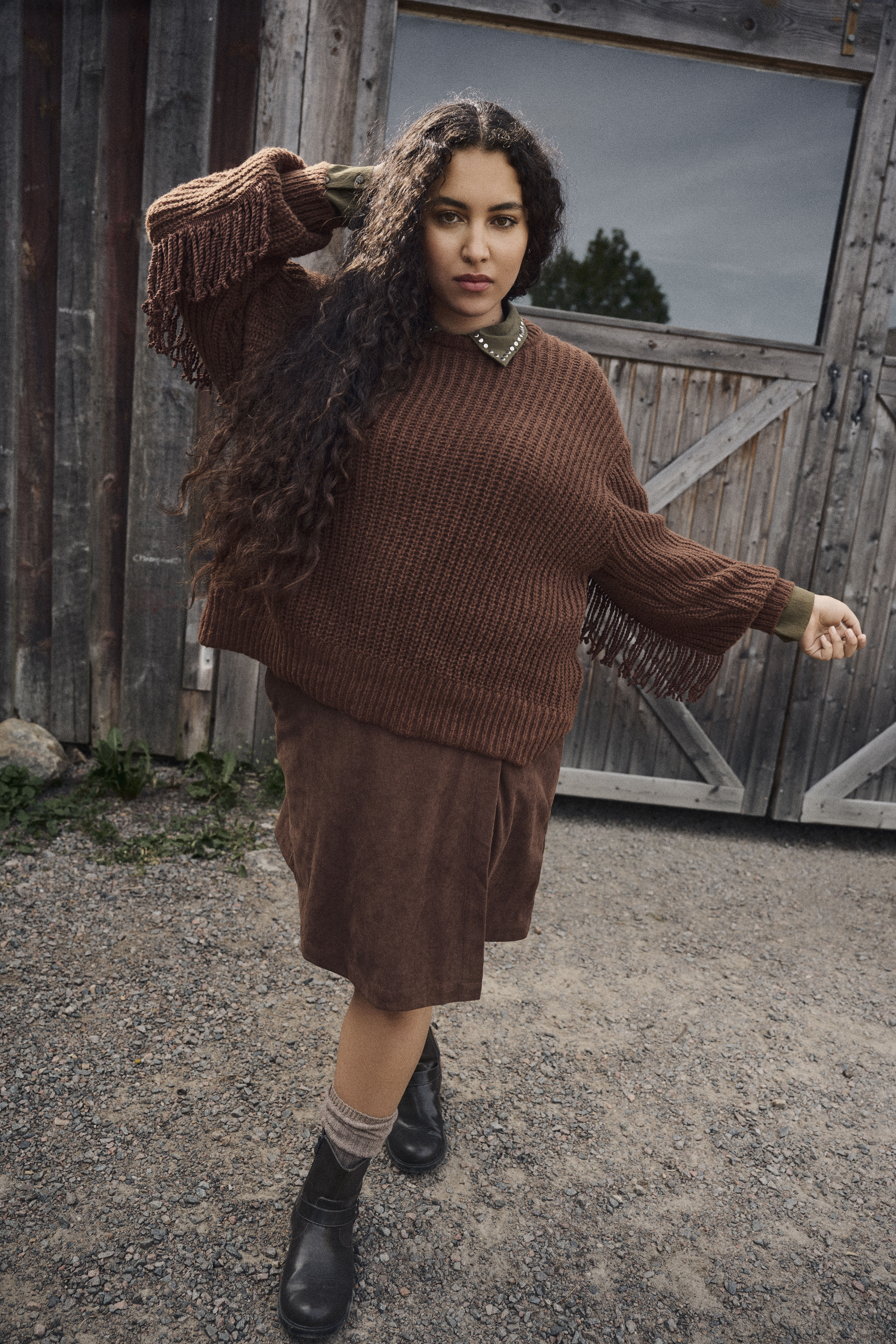 Zizzifashion Knit with fringes, , Model