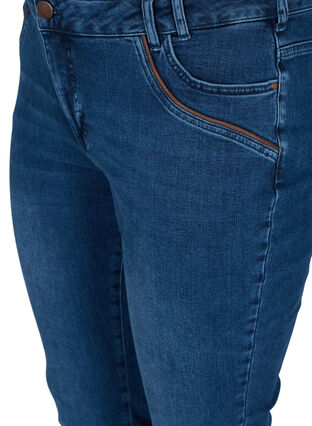 Regular rise, extra slim Sanna jeans, Blue denim, Packshot image number 2
