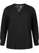 Long-sleeved blouse with lace detail (GRS), Black, Packshot image number 0
