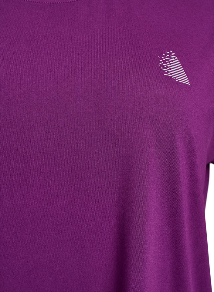 Solid-coloured training T-shirt, Purple, Packshot image number 2