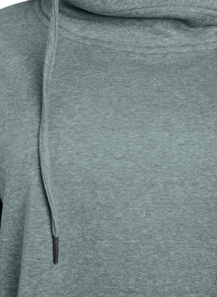 Sweatshirt with high collar and pockets, Green, Packshot image number 2