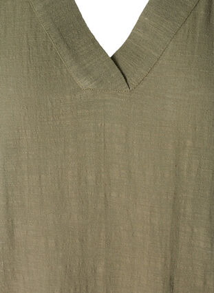 Short-sleeve cotton tunic, Ivy green, Packshot image number 2