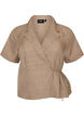 Wrap shirt with tie fastening, Brown, Packshot image number 0