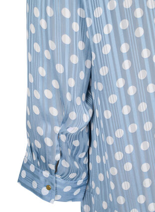 Printed shirt with 3/4 sleeves, Dusty Blue Dot, Packshot image number 3